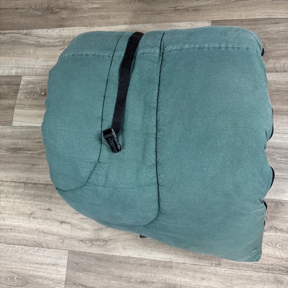 Vintage 70s Coleman Sleeping Bag Green Red Plaid Flannel Camping Outdoors Hiking - Picture 15 of 16